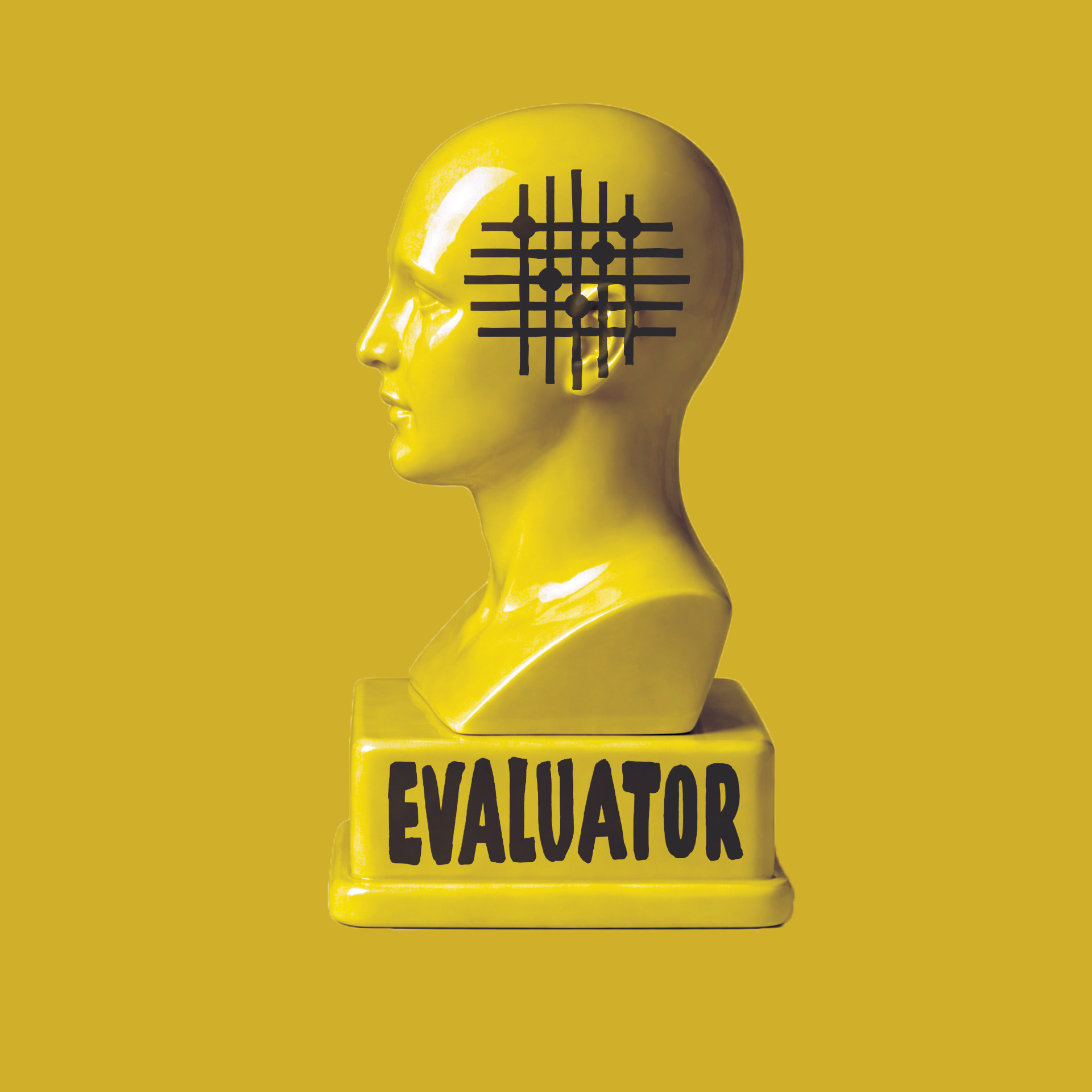 The Evaluator bust